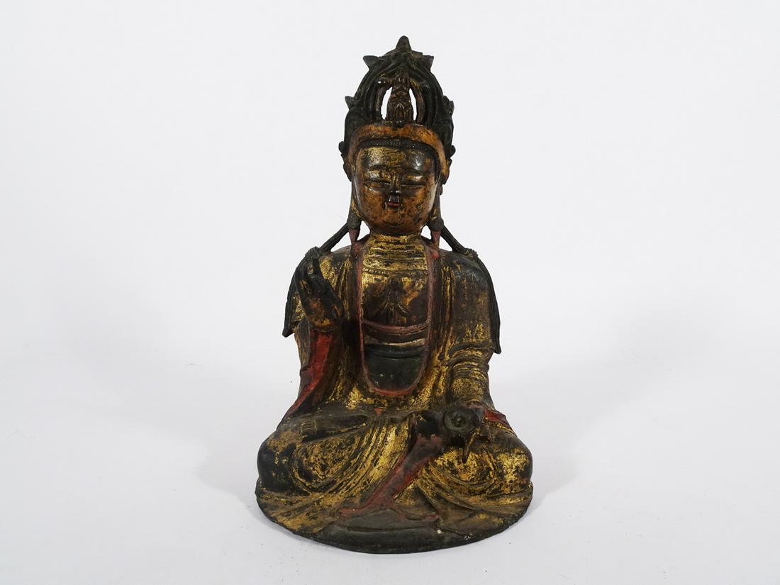 Ming Dynasty Chinese Bronze Seated Buddha (1 of 2)
