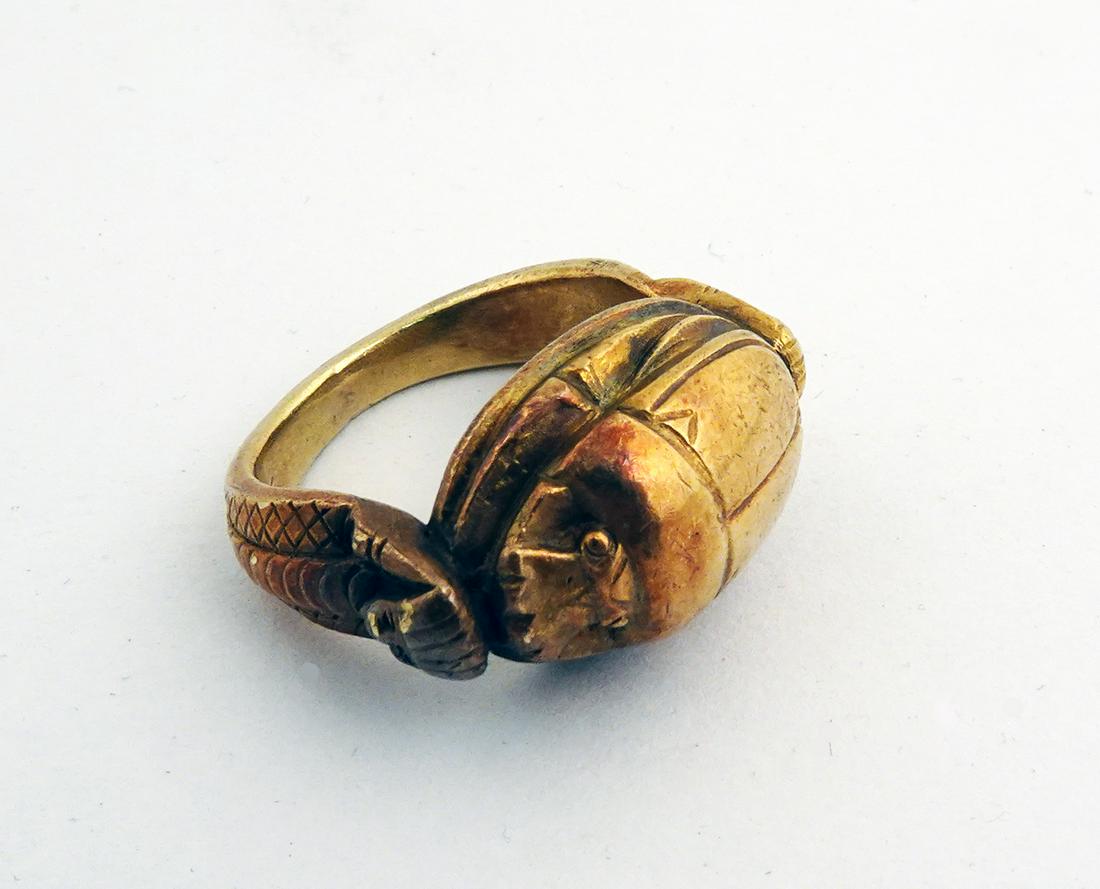 18K Yellow Gold Scarab Ring (1 of 3)