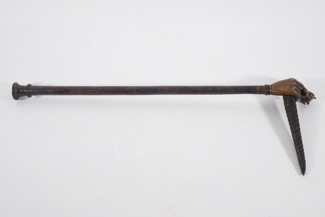 Antique Brass and Iron Sword Stick (1 of 5)
