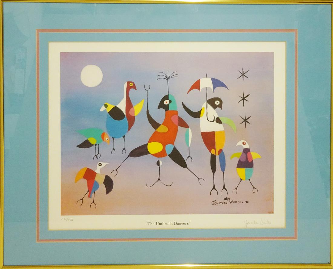 Jonathan Winters Colored Lithograph (1 of 3)