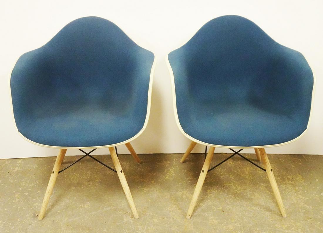 Pair of Eames DFAW Arm Chairs (1 of 3)