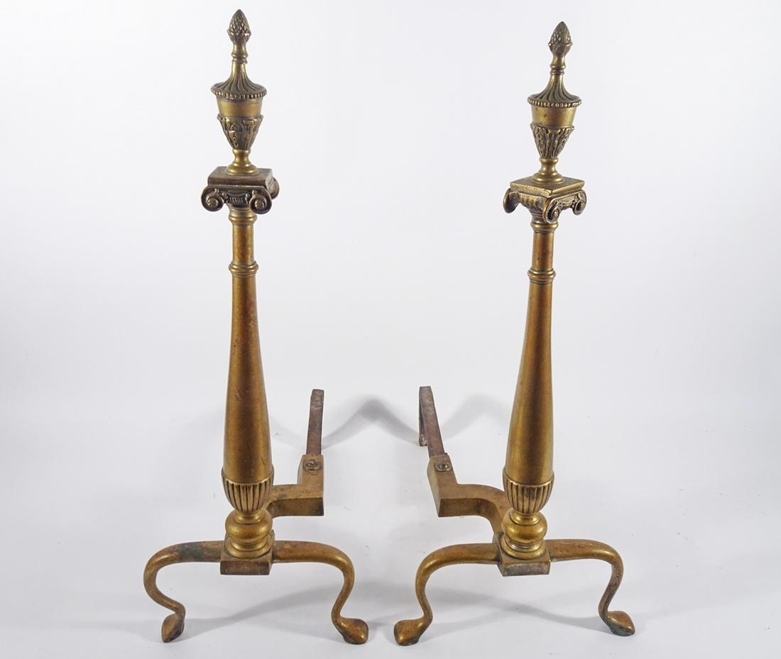 Pair of Antique Federal Style Andirons (1 of 3)