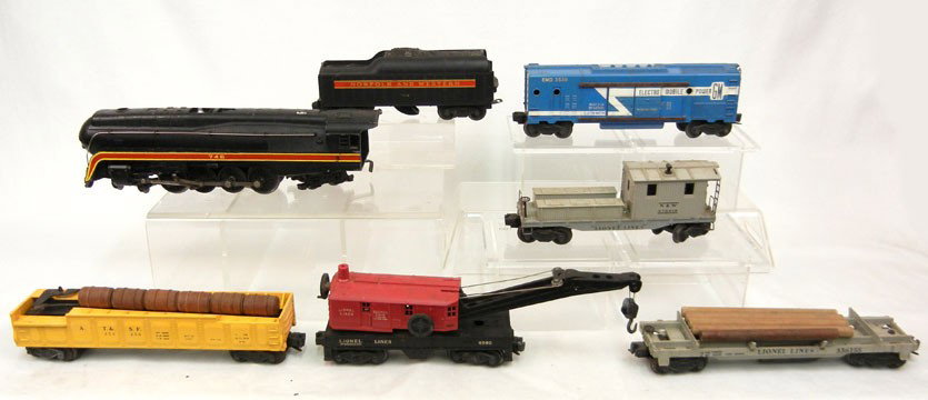 Lionel 2295WS locomotive set in original boxes,: Lionel 2295WS locomotive set in original boxes, including No. 746 locomotive, No. 746W Tender, No. 3562-50 Operating Barrel car, No. 3361X operating lumber car, No. 3560-25 operating work crane, No. 3