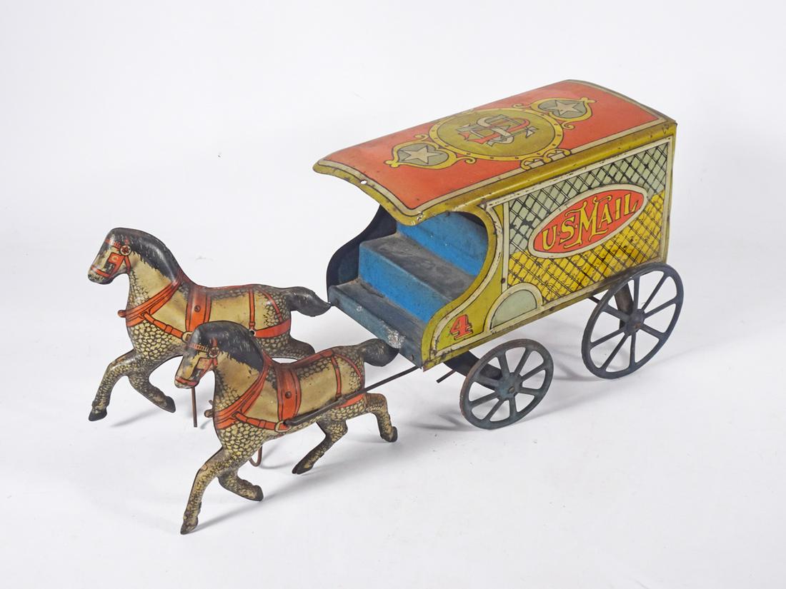 Converse Toy Co. Tin Litho U.S. Mail Wagon (1 of 2)