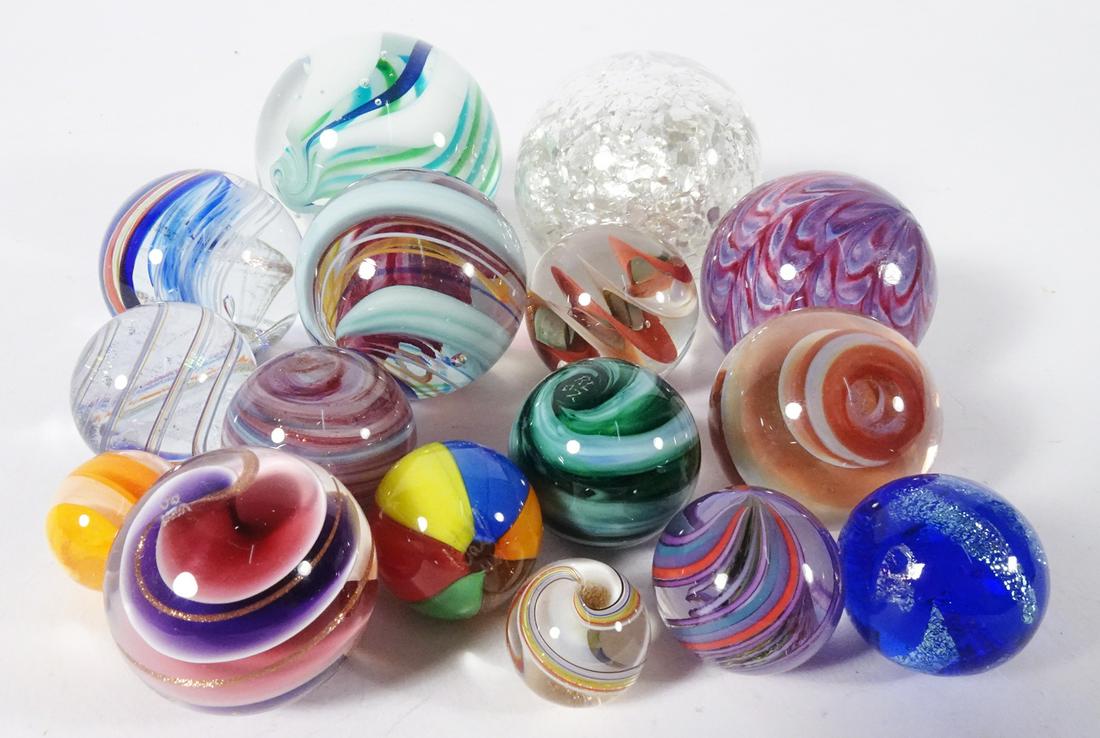 Contemporary Handmade Glass Marbles Grouping (1 of 2)
