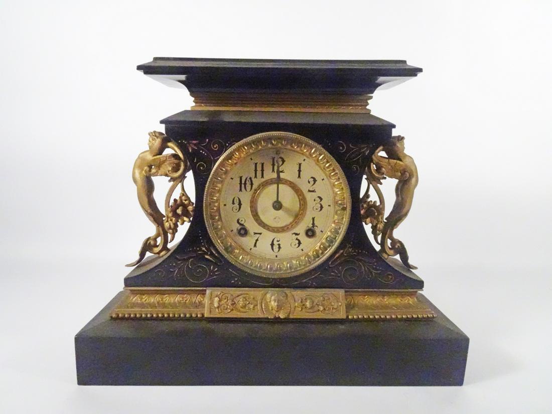 Ansonia Clock Co. Iron Case Mantle Clock (1 of 4)
