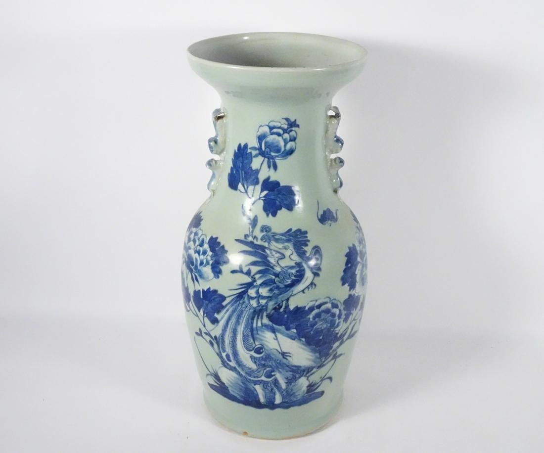 Chinese Blue and White Porcelain Baluster Vase (1 of 3)