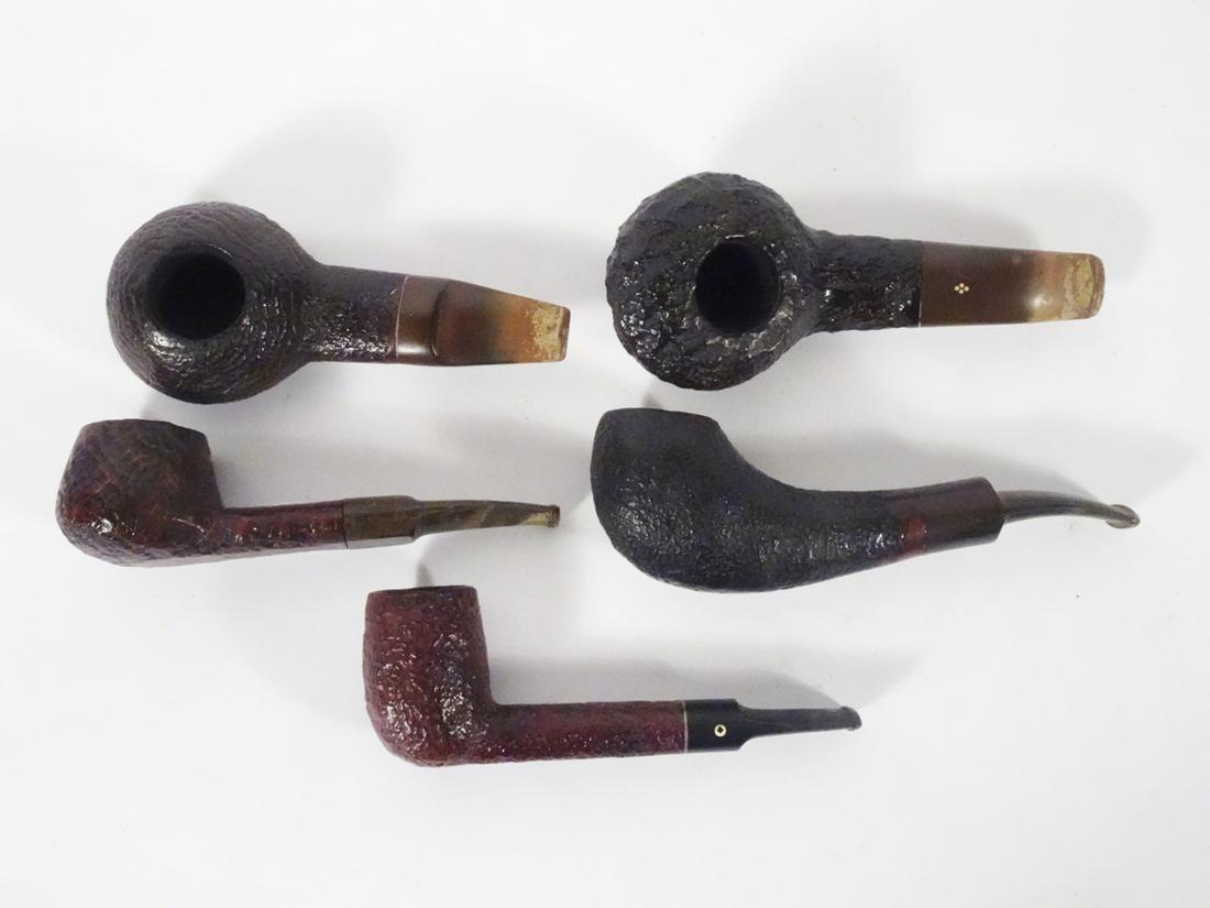 Vintage Relief Burl Wood Smoking Pipes Grouping (1 of 3)