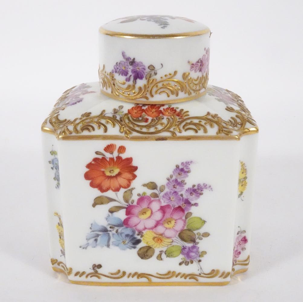 Continental Porcelain Tea Caddy (1 of 4)