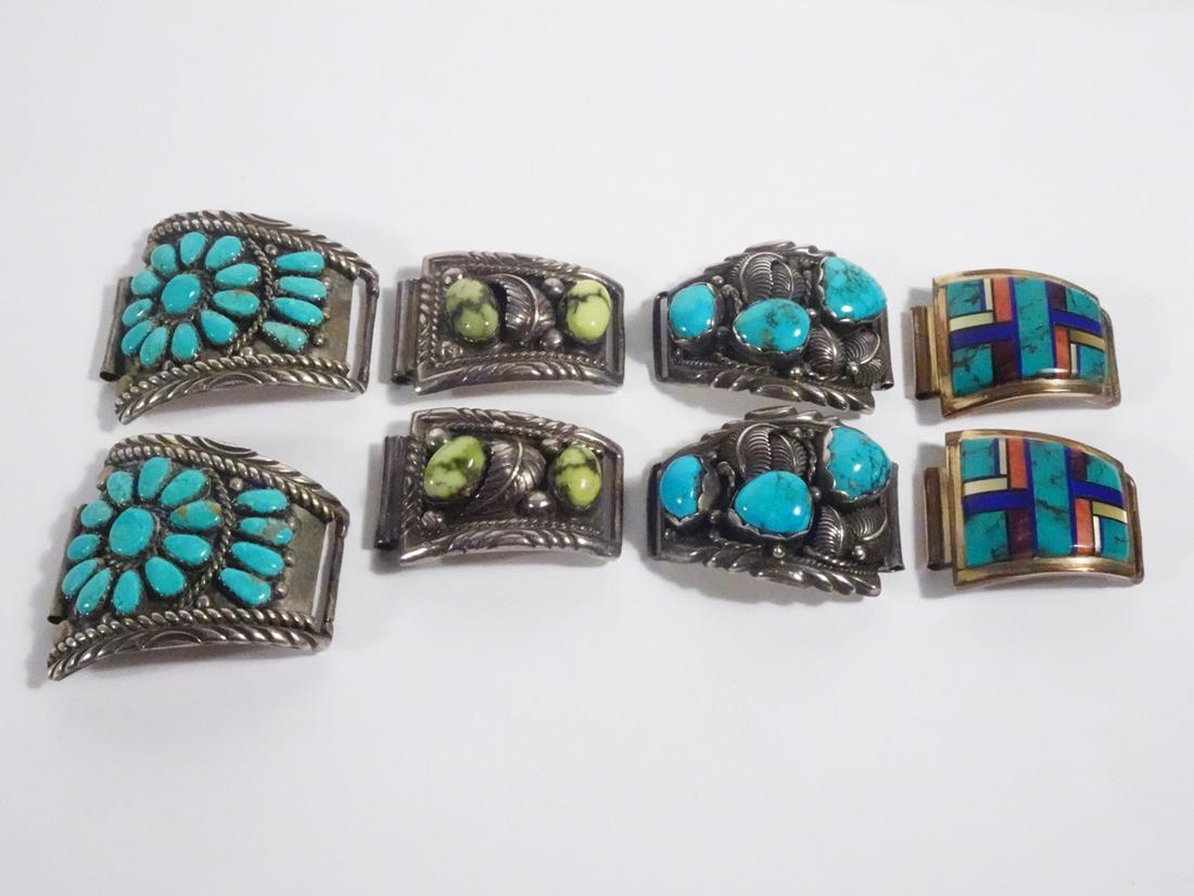 Four Sterling Turquoise Watch Bracelets (1 of 5)