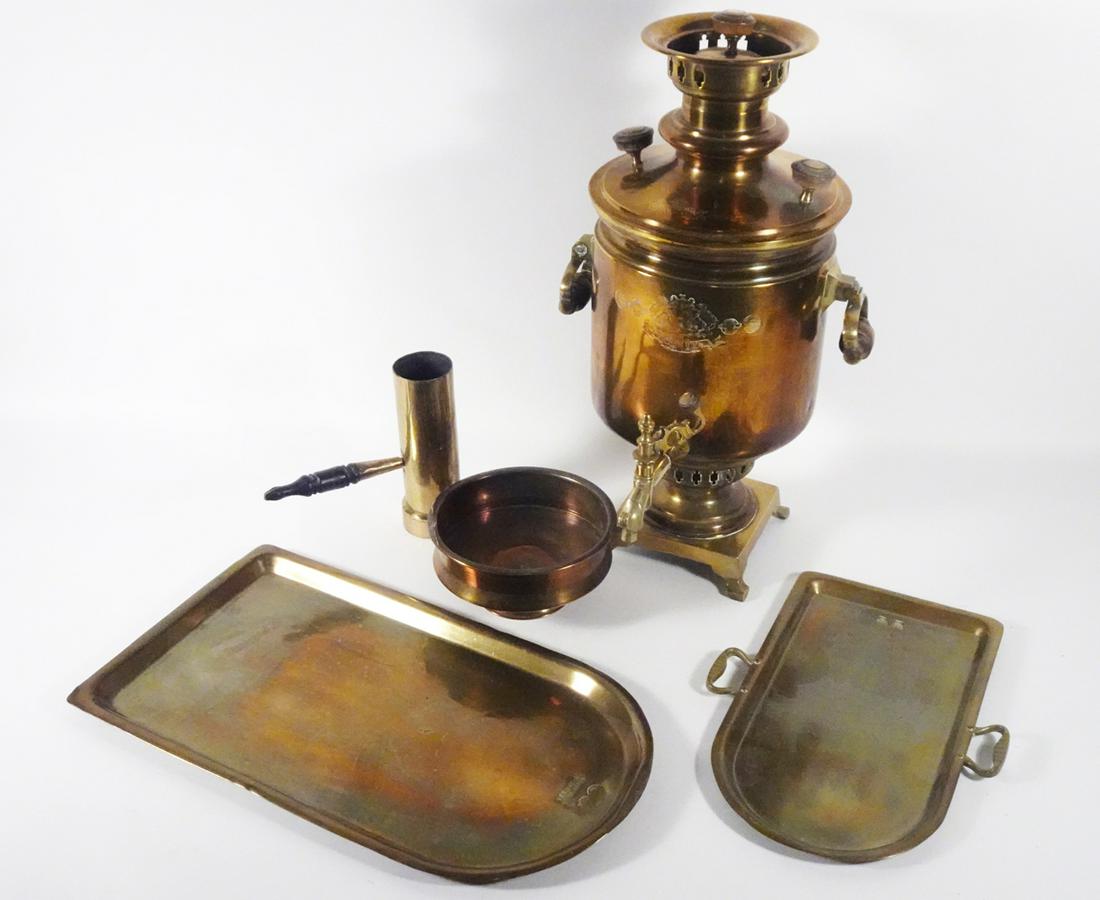Antique Russian Brass Samovar (1 of 7)