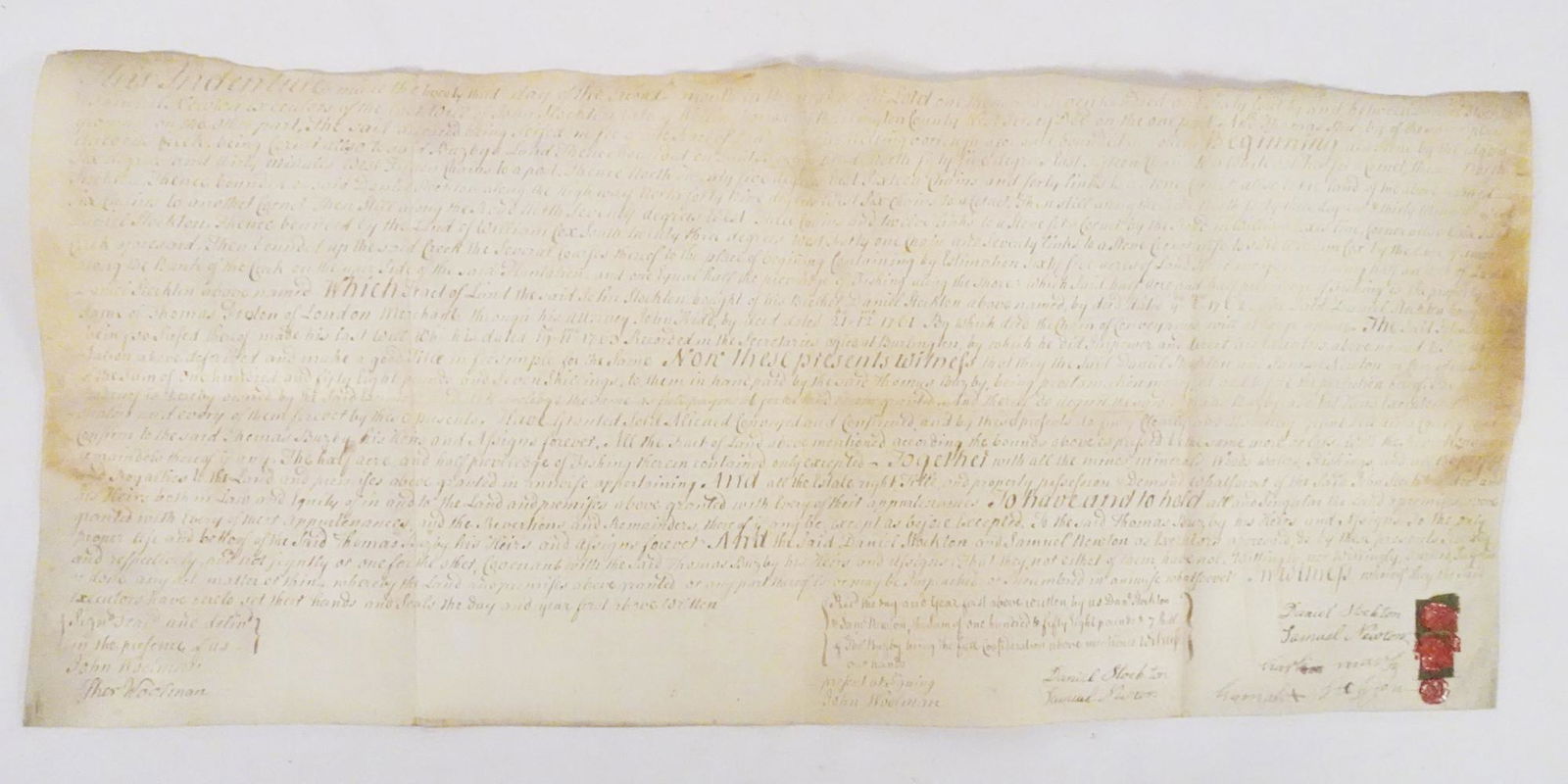 1764 New Jersey Last Will and Testament Indenture (1 of 3)