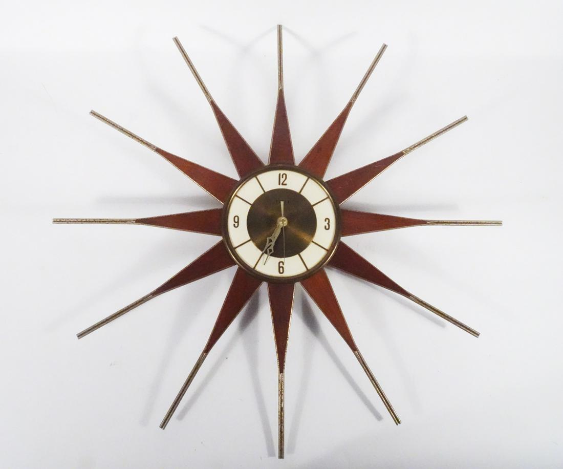 Elgin Watch Co. Sunburst Form Wall Clock (1 of 3)