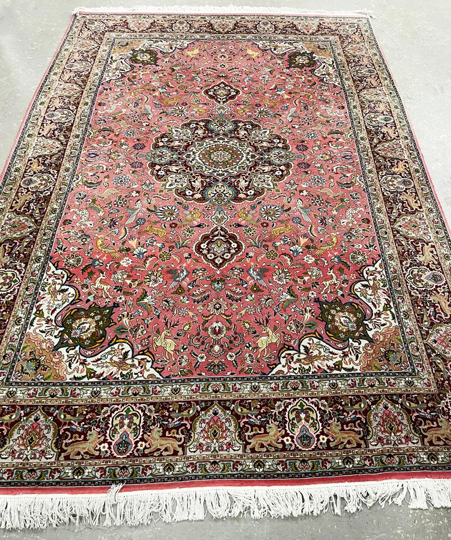 Hand-Tied Persian Tabriz Carpet (1 of 3)