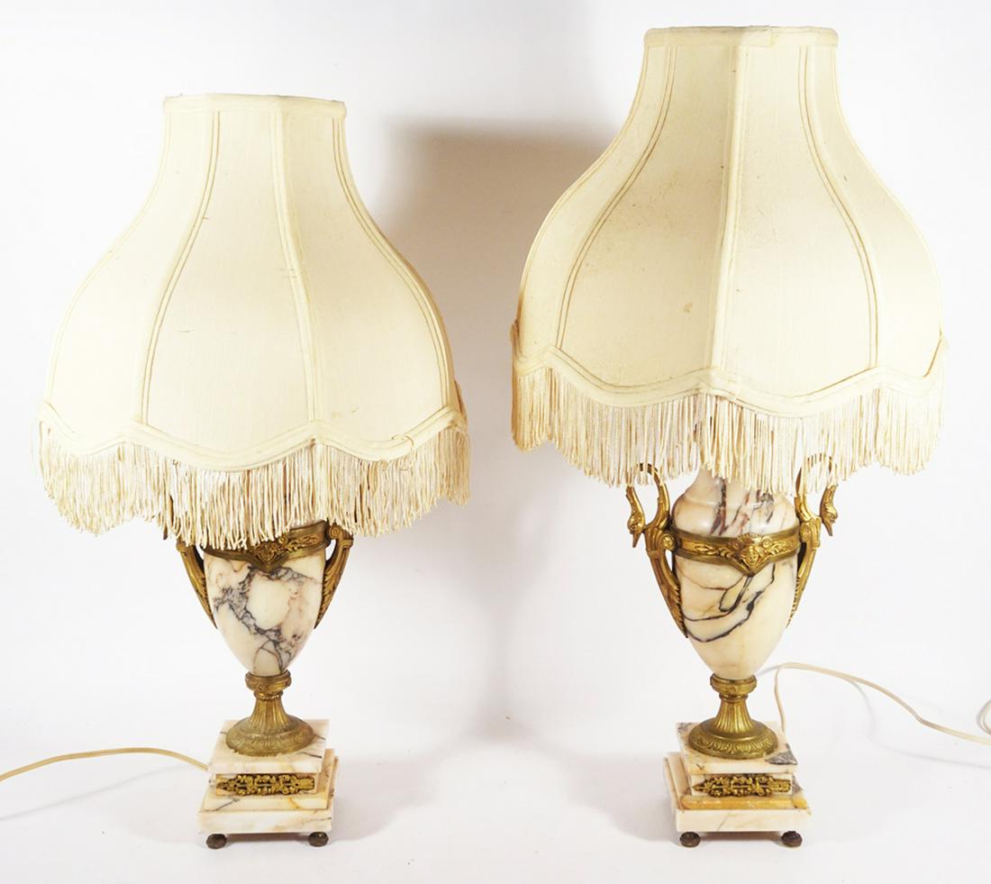 French Marble and Bronze Table Lamps (1 of 5)