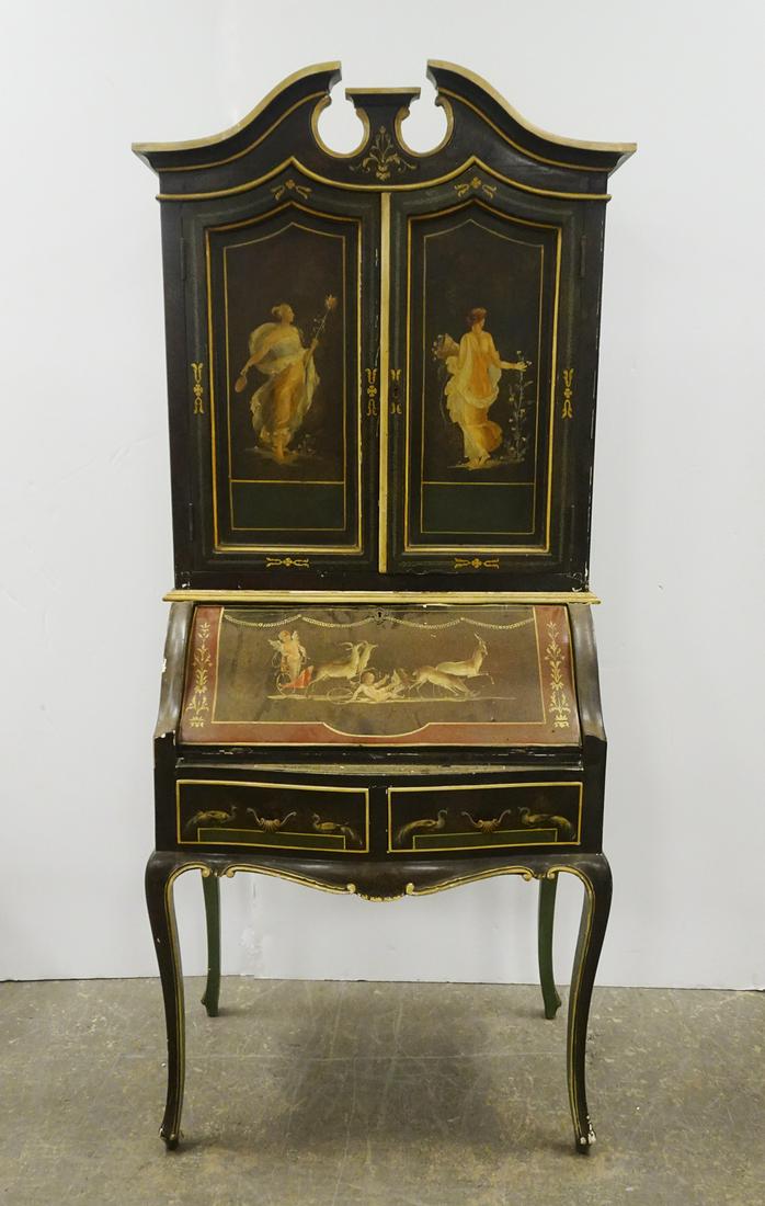 French Hand Painted Secretary Desk (1 of 3)
