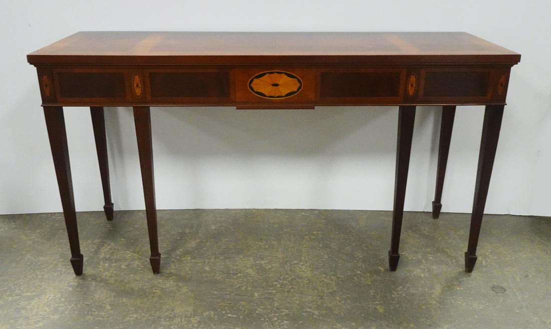 Hekman Inlaid Mahogany Console Table (1 of 5)