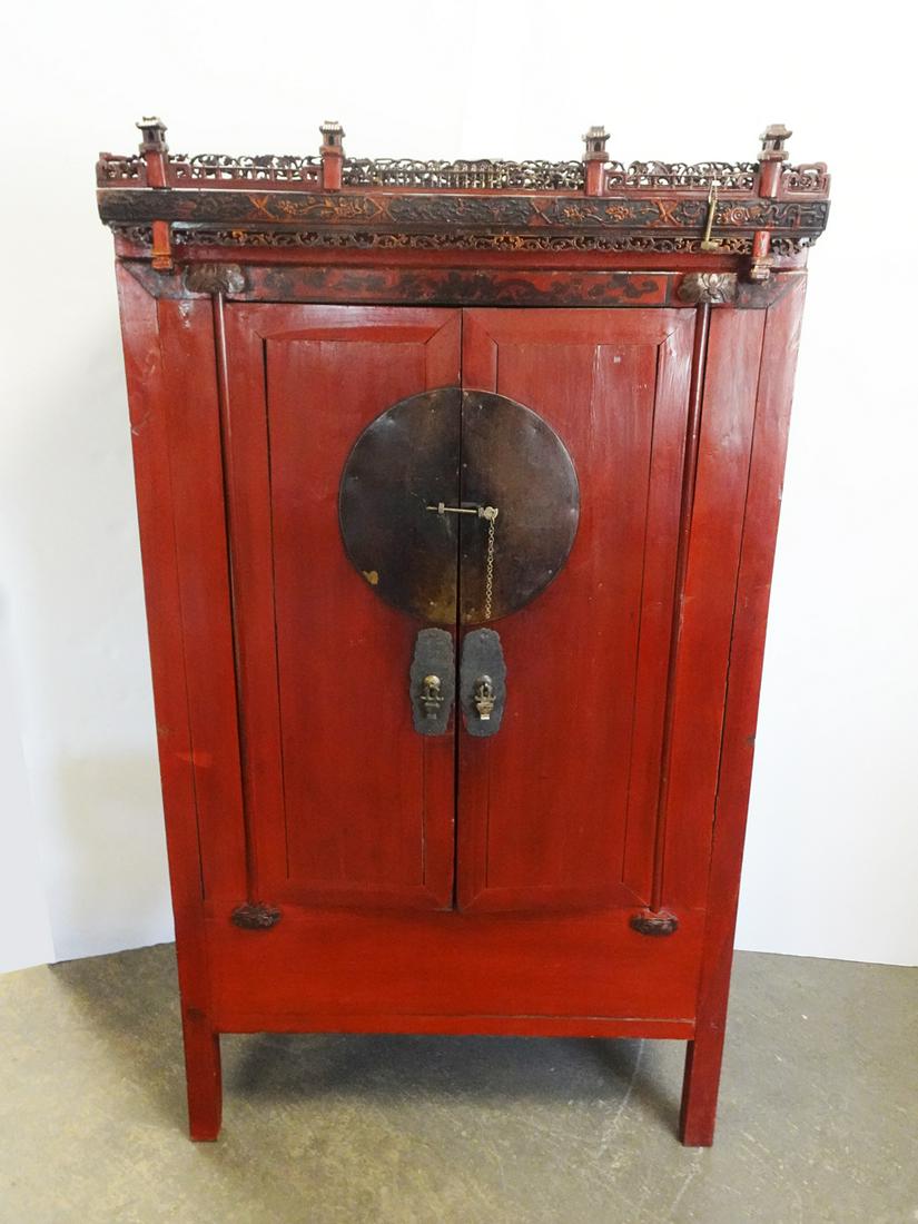 Chinese Hardwood Wedding Cabinet (1 of 5)