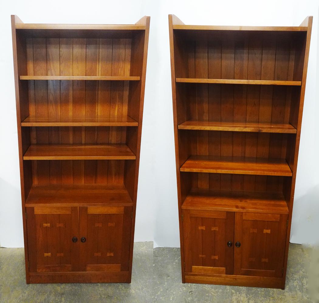 Pair of Stickley Mission Style Tall Bookcases (1 of 6)