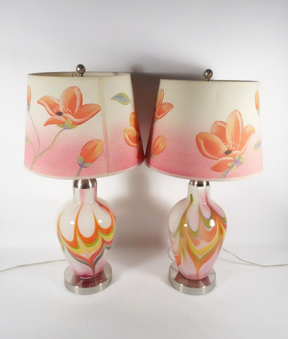 Pair of Murano Glass  Lamps (1 of 3)