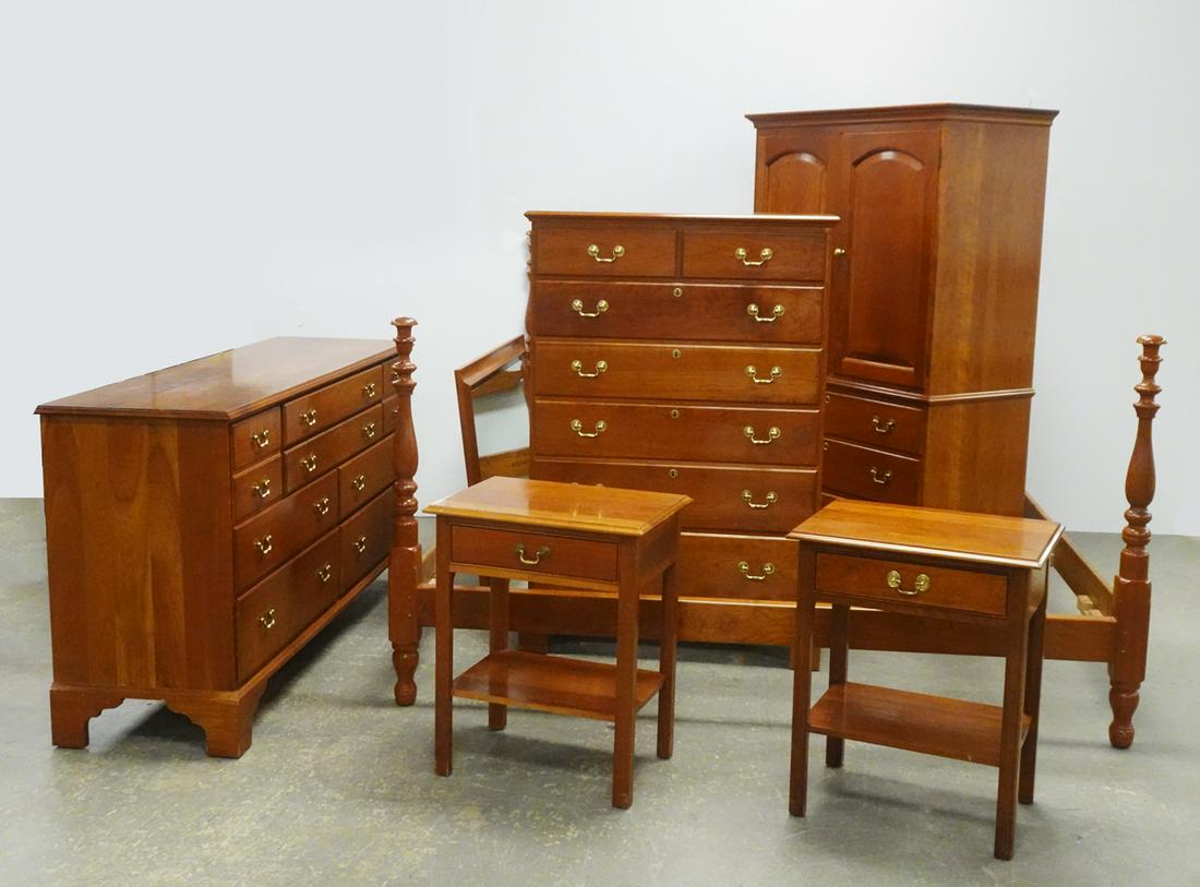 L & J G Stickley Cherry Bedroom Set (1 of 9)