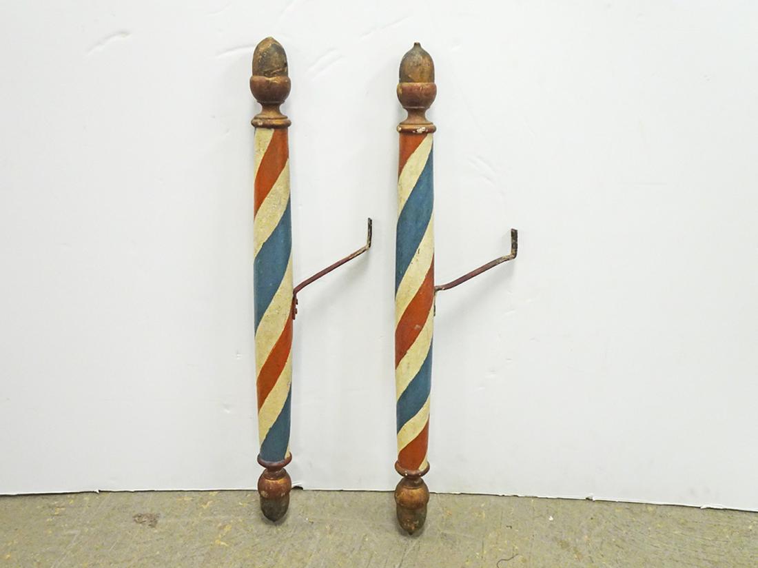Antique Venetian Barber Poles Trade Signs (1 of 2)