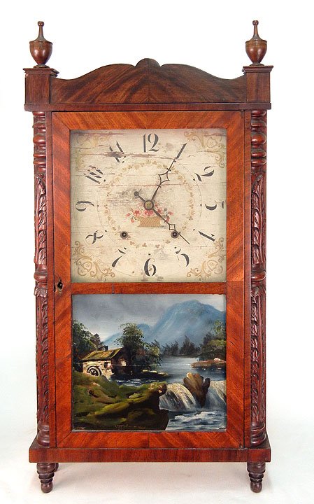 Eli Terry & Sons Connecticut shelf clock, mid 19th: Eli Terry & Sons Connecticut shelf clock, mid 19th C., 34" x 17"
