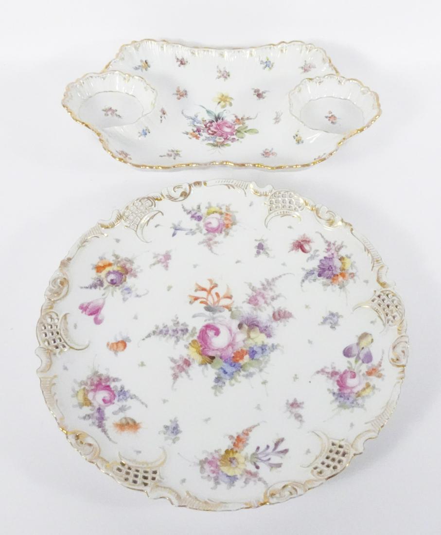 Dresden Porcelain Charger and Serving Dish (1 of 4)