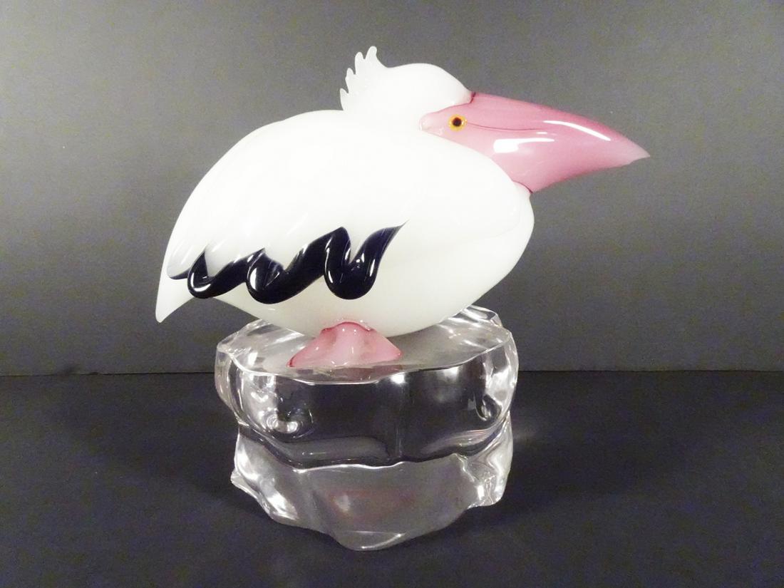 Pino Signoretto Murano Glass Pelican Sculpture (1 of 4)
