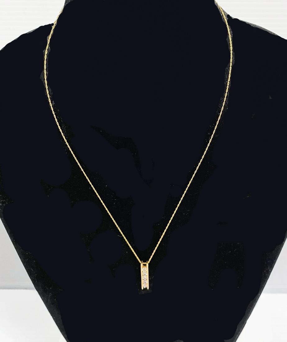 14K Gold Journey Pendant on Chain (1 of 2)