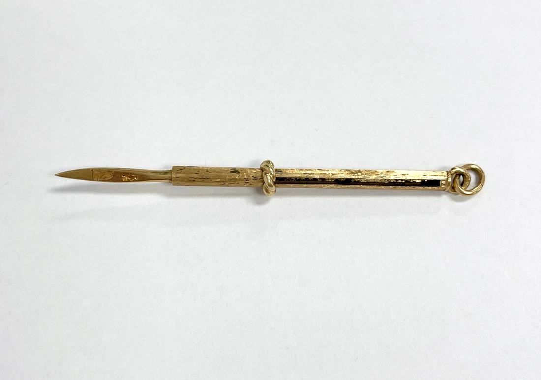 14K Gold Toothpick in Case (1 of 2)