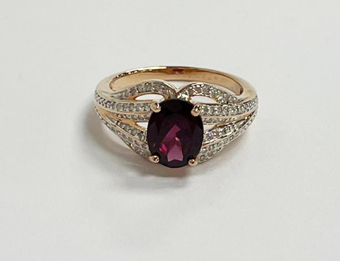 Spinel, Diamonds 10K Gold Ring (1 of 3)