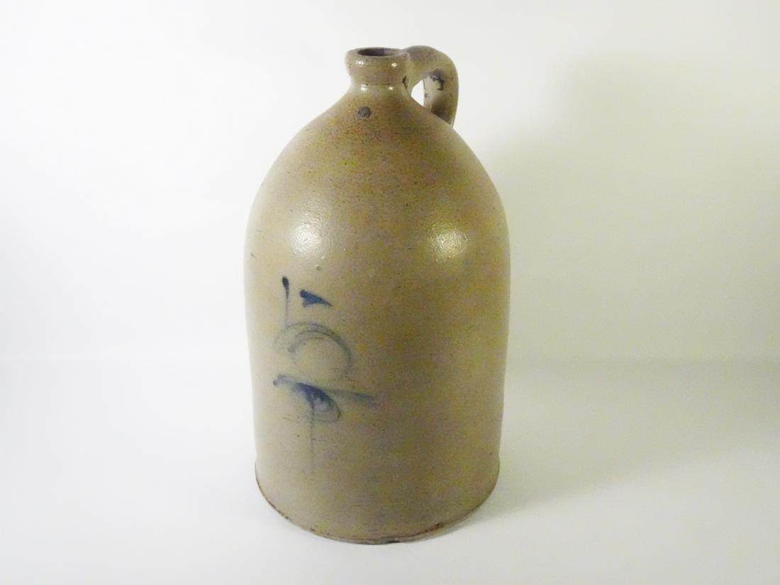 Cobalt Blue Decorated Stoneware Jug (1 of 3)