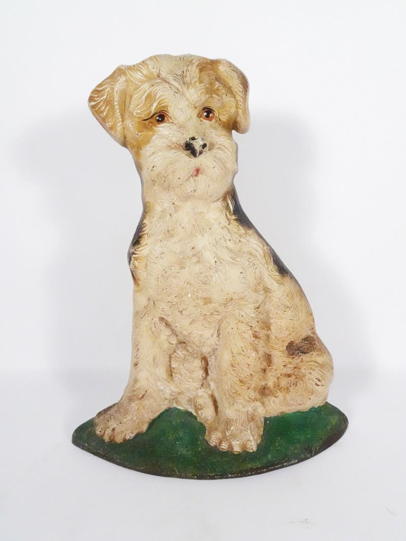 Hubley Cast Iron Fox Terrier Doorstop (1 of 2)