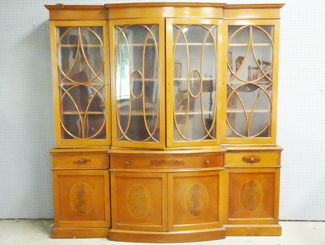 Federal Style Walnut Breakfront (1 of 2)