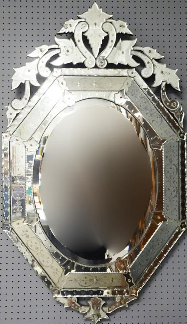 Venetian Style Glass Wall Mirror (1 of 1)