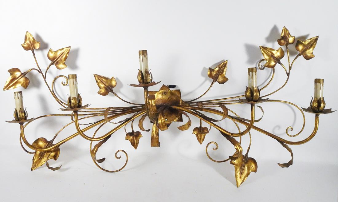 Gilt Metal Wall Sconce (1 of 2)