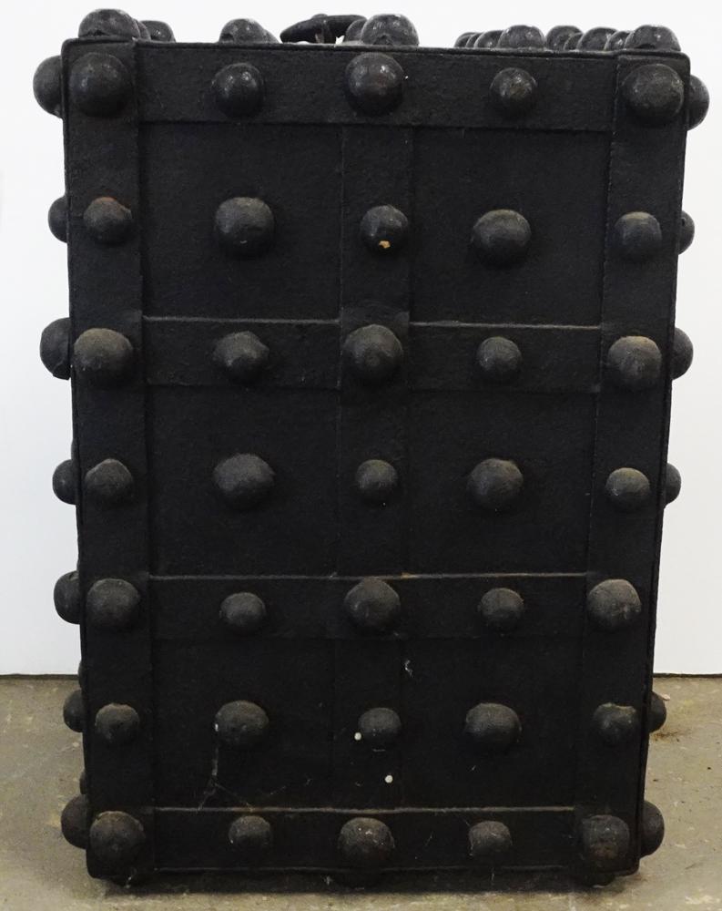 Antique Cast Iron Hobnail Floor Safe (1 of 4)