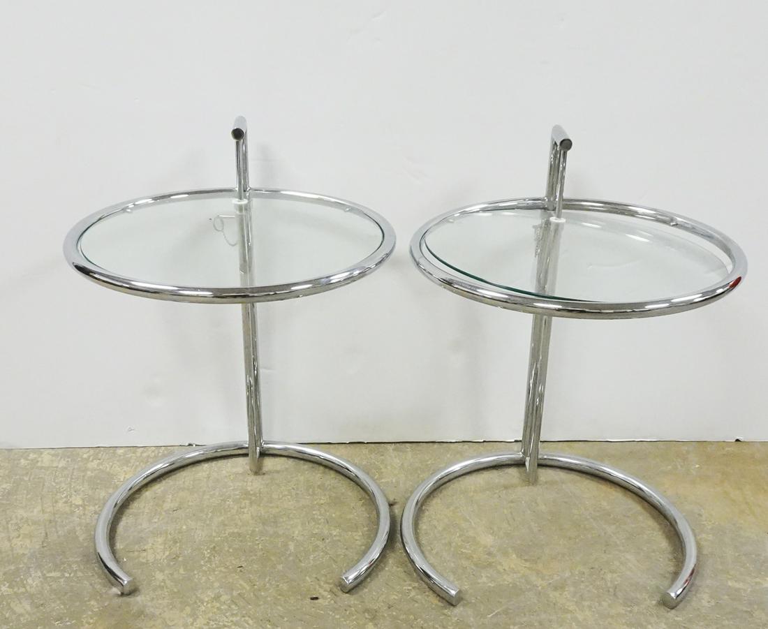 Pair of Eileen Gray Adjustable Side Tables (1 of 3)
