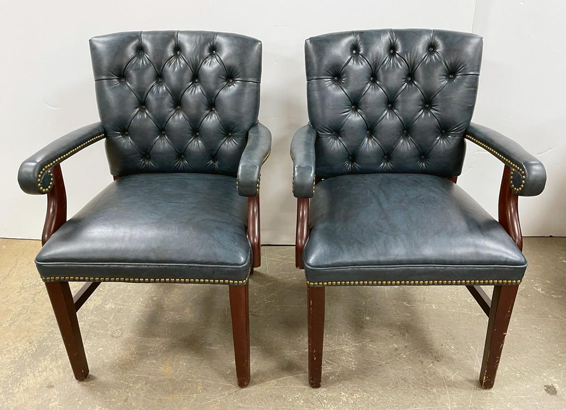 Pair of Chippendale Style Arm Chairs (1 of 2)
