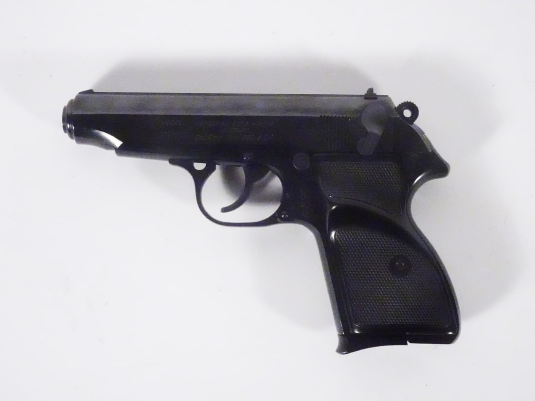 Interarms/Hungarian PPH semi-automatic pistol: Interarms/Hungarian Ars Works model PPH semi-automatic pistol. 380 ACP, 8 round magazine fed. Serial number N02681. 4" barrel. Overall length 7". Includes 2 magazines, nylon holster & magazine pouch. 