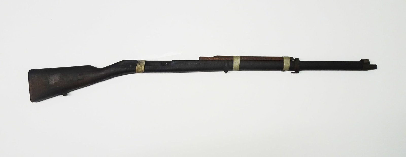 Rough wooden military rifle stock: Rough wooden military rifle stock. 49 1/2" X 4 3/4" X 1 3/4"