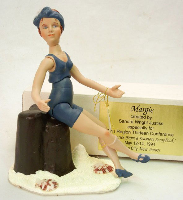 Margie created by Sandra Wright Justiss especially: Margie created by Sandra Wright Justiss especially for The Region Thirteen Conference, "Memories From a Seashore Scrapbook" May 12-14, 1994, Ocean City, NJ, limited edition 160/400, mint in original b