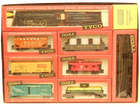 Tyco HO's boxed set No. T6213A "Atlantic Fast Frei: Tyco HO's boxed set No. T6213A "Atlantic Fast Freight- East", mint in box