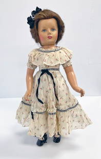 Rare Monica of Hollywood 1941-'52 composition jointed doll: Rare Monica of Hollywood 1941-'52 composition jointed doll, 21" only composition doll made with rooted human hair, painted eyes, excellent composition