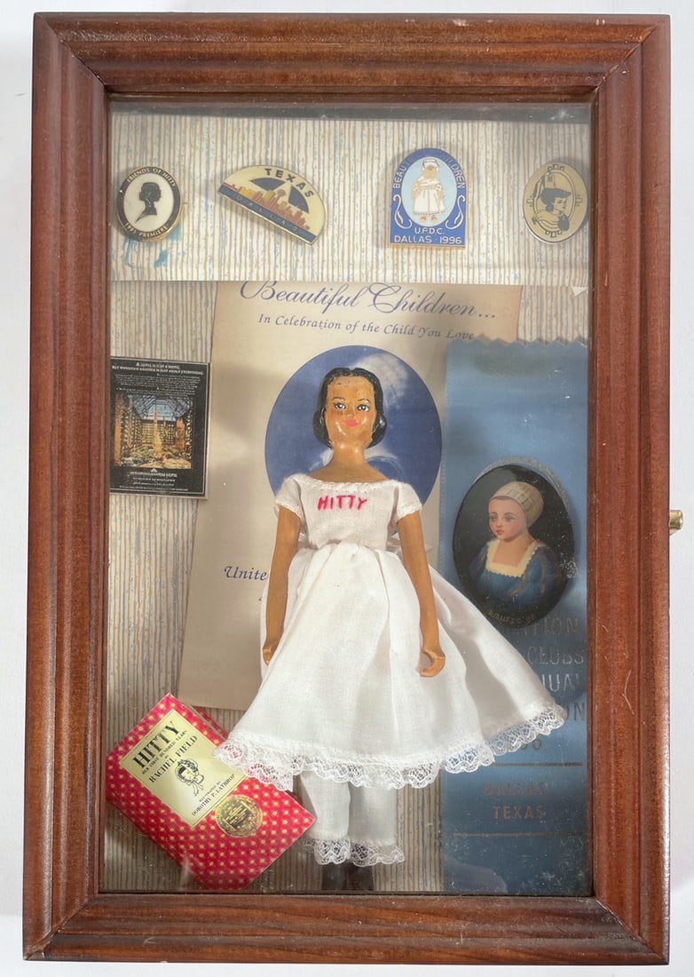 Hitty doll display in case from 1996 UFDC (1 of 3)