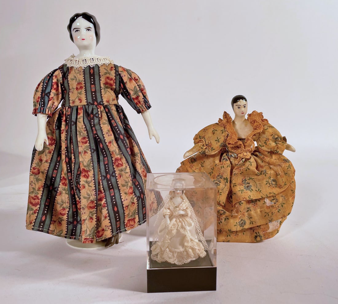 Three miniature china head dolls (1 of 4)