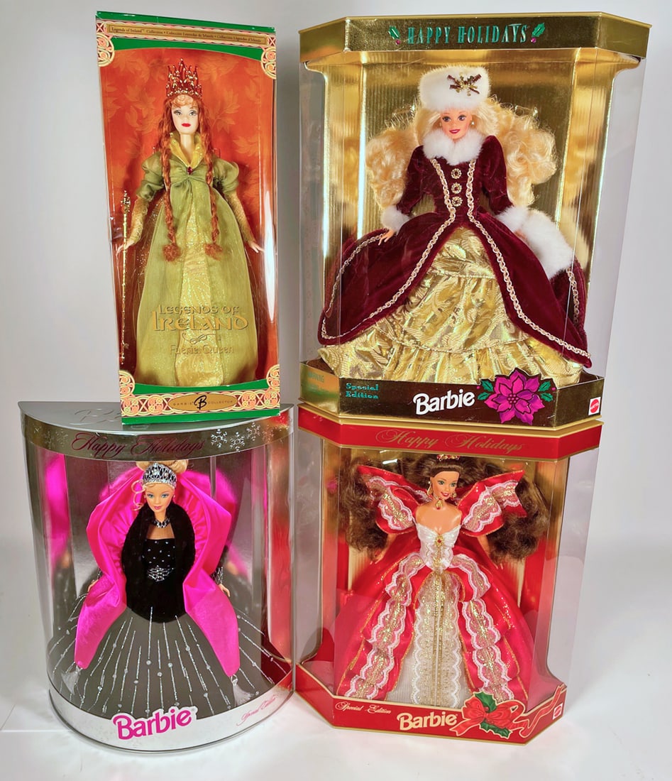 Four Special Edition Barbies in cases (1 of 1)