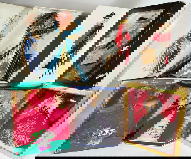 Five Special Edition Barbies In Boxes