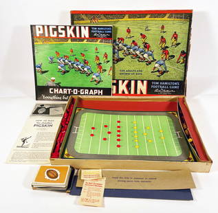 Pigskin Tom Hamilton's Football Game: Parker Bros. Inc. Pigskin Tom Hamilton's Football Game, circa 1935